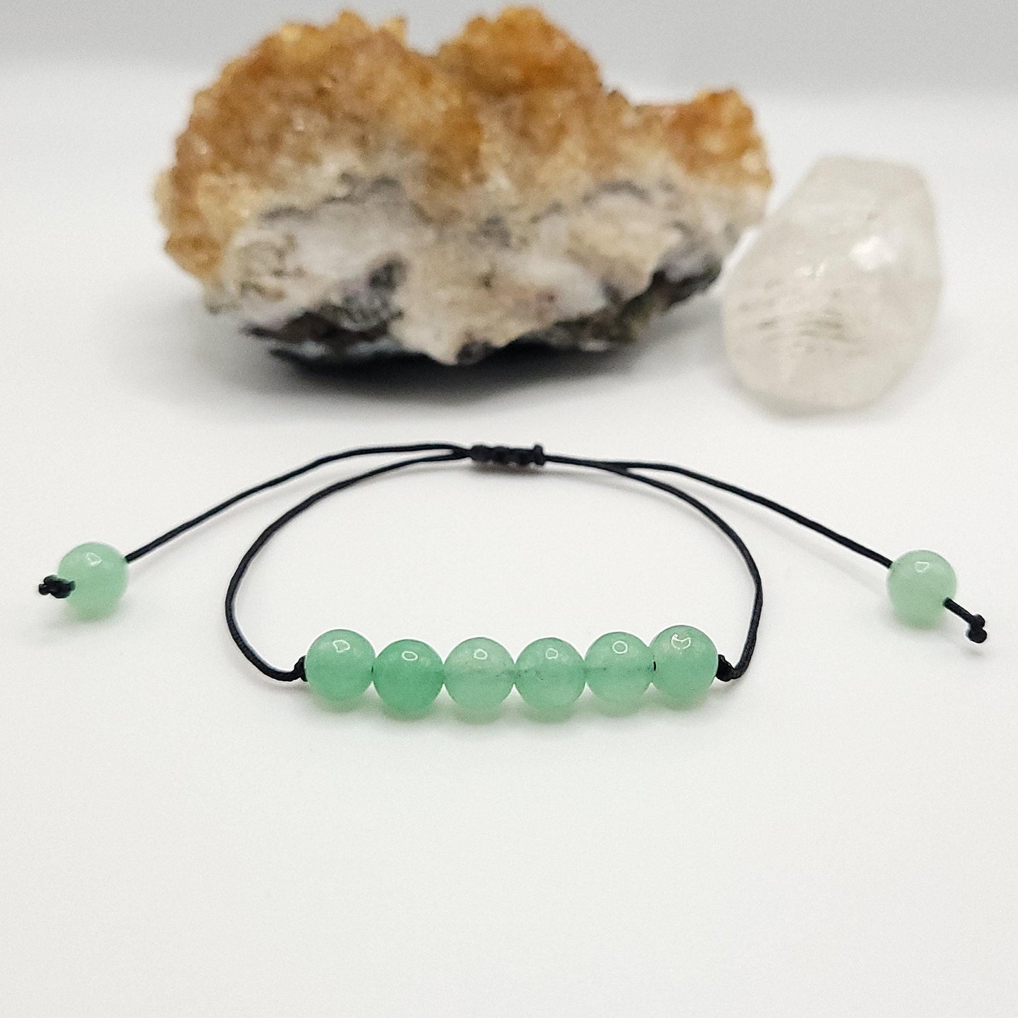 Adjustable Green Aventurine Crystal Bracelet