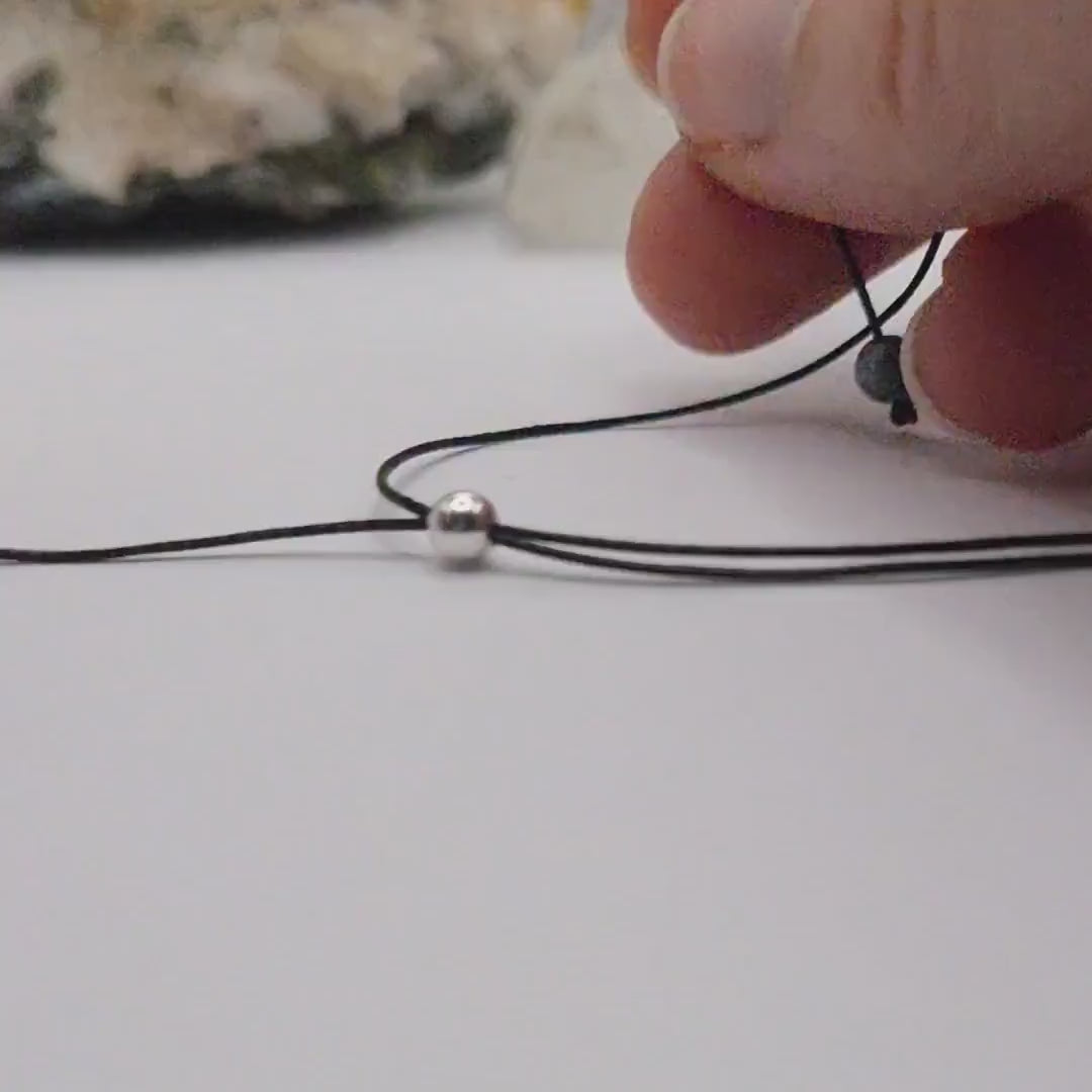 Adjustable Kunzite Necklace, Dainty Kunzite Choker, Cord Necklace