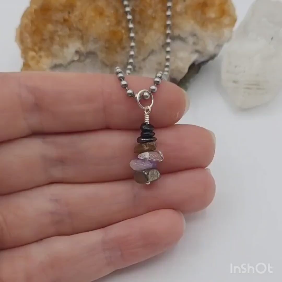 Custom Protection Crystal Necklace, Build Your Own Crystal Necklace
