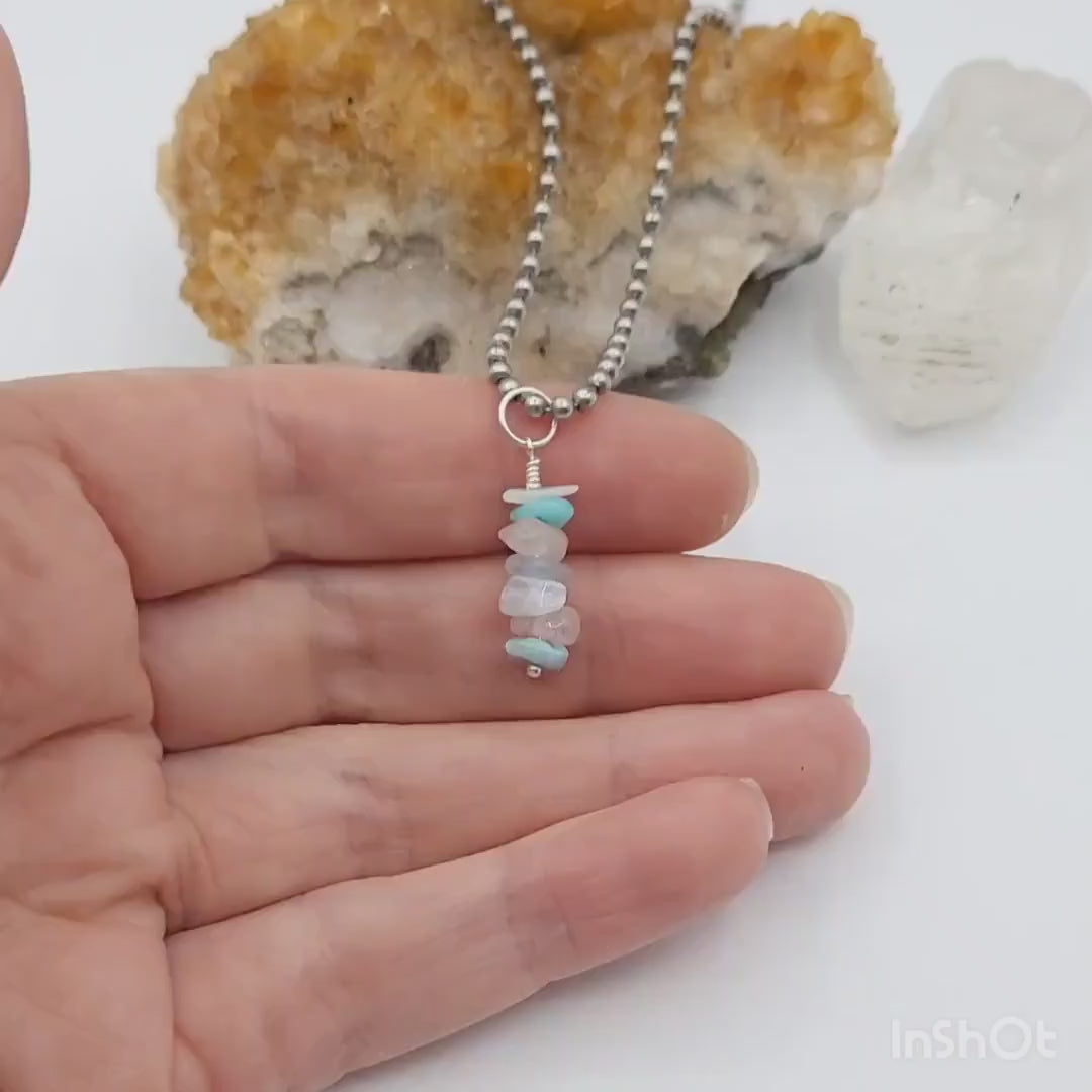 Custom Calming Crystal Necklace, Build Your Own Crystal Necklace