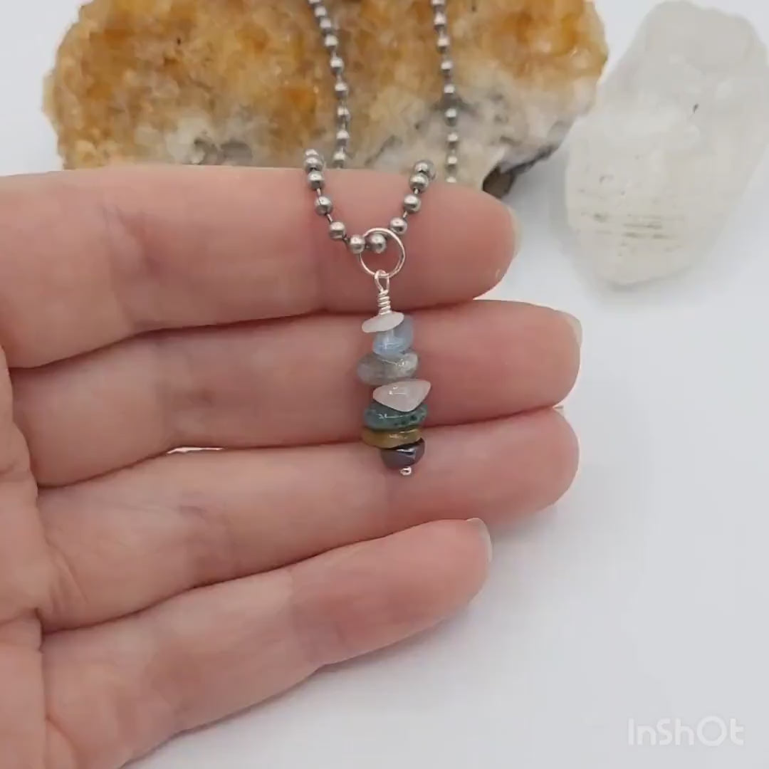 Custom Balancing Crystal Necklace, Build Your Own Crystal Necklace, Customized Crystal Pendant