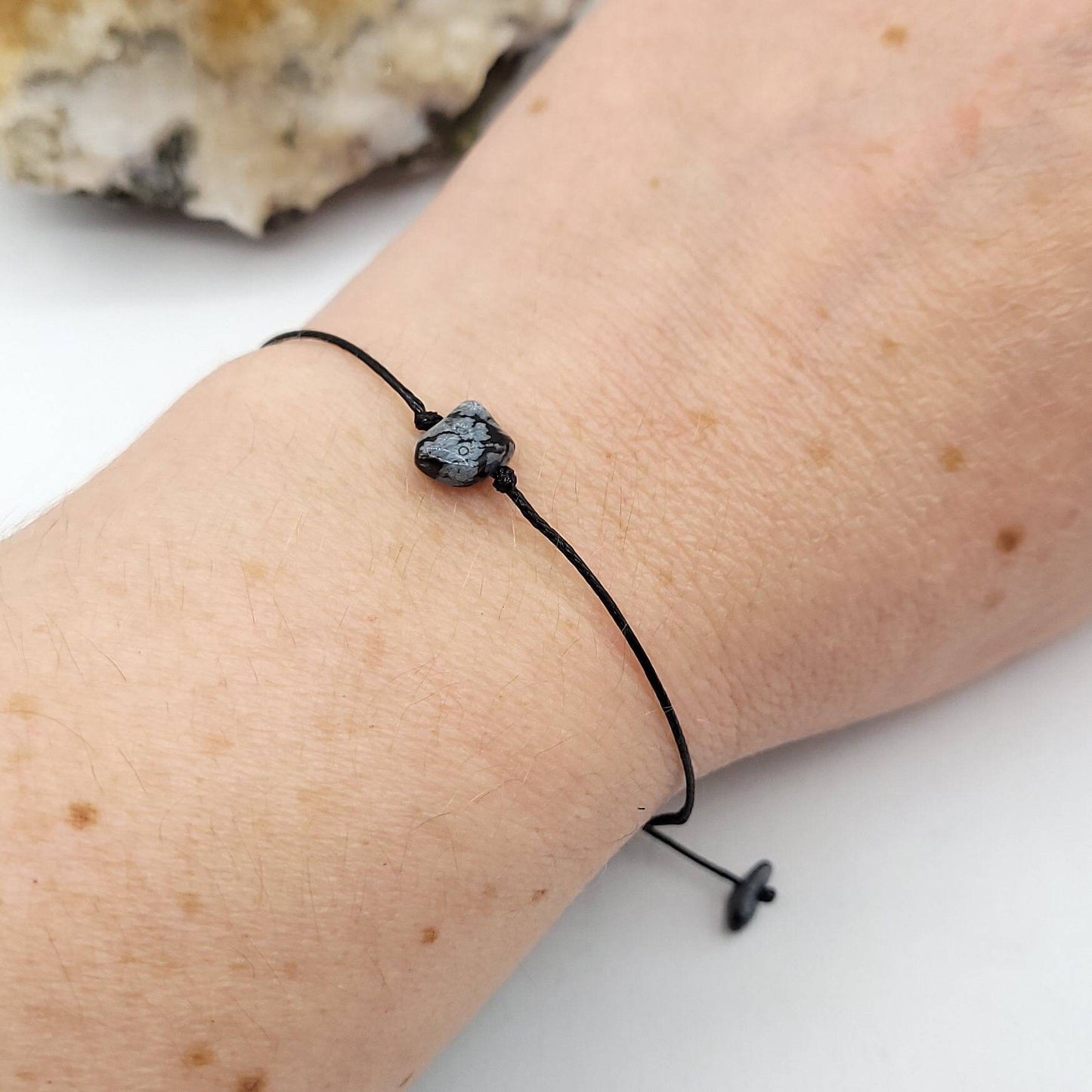 Snowflake Obsidian Bracelet | Promotes Inner Centering and Balance for Body, Mind and Spirit