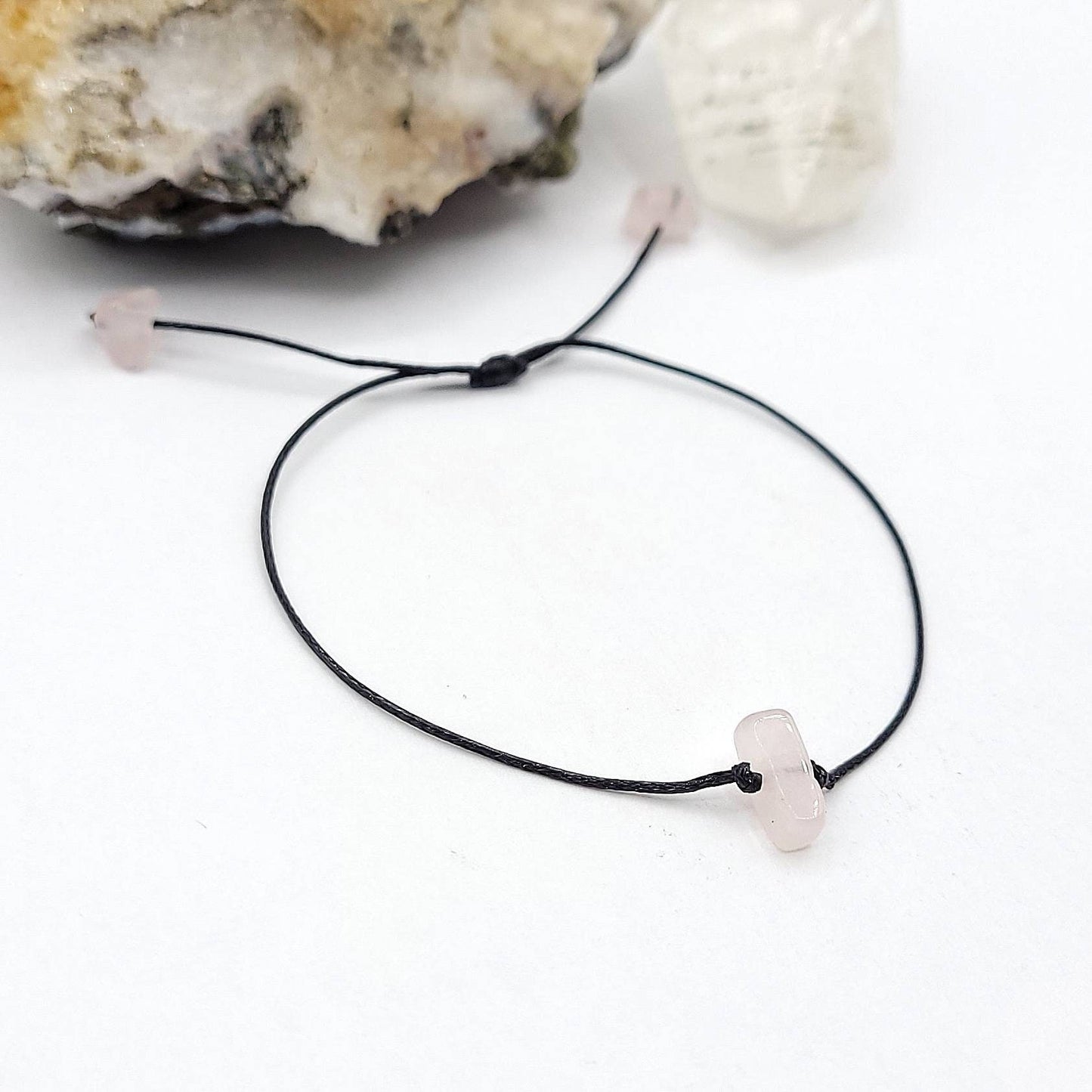 Rose Quartz Bracelet | Promotes Self Love, Unconditional Love, Romantic Love and Opening of the Heart Chakra