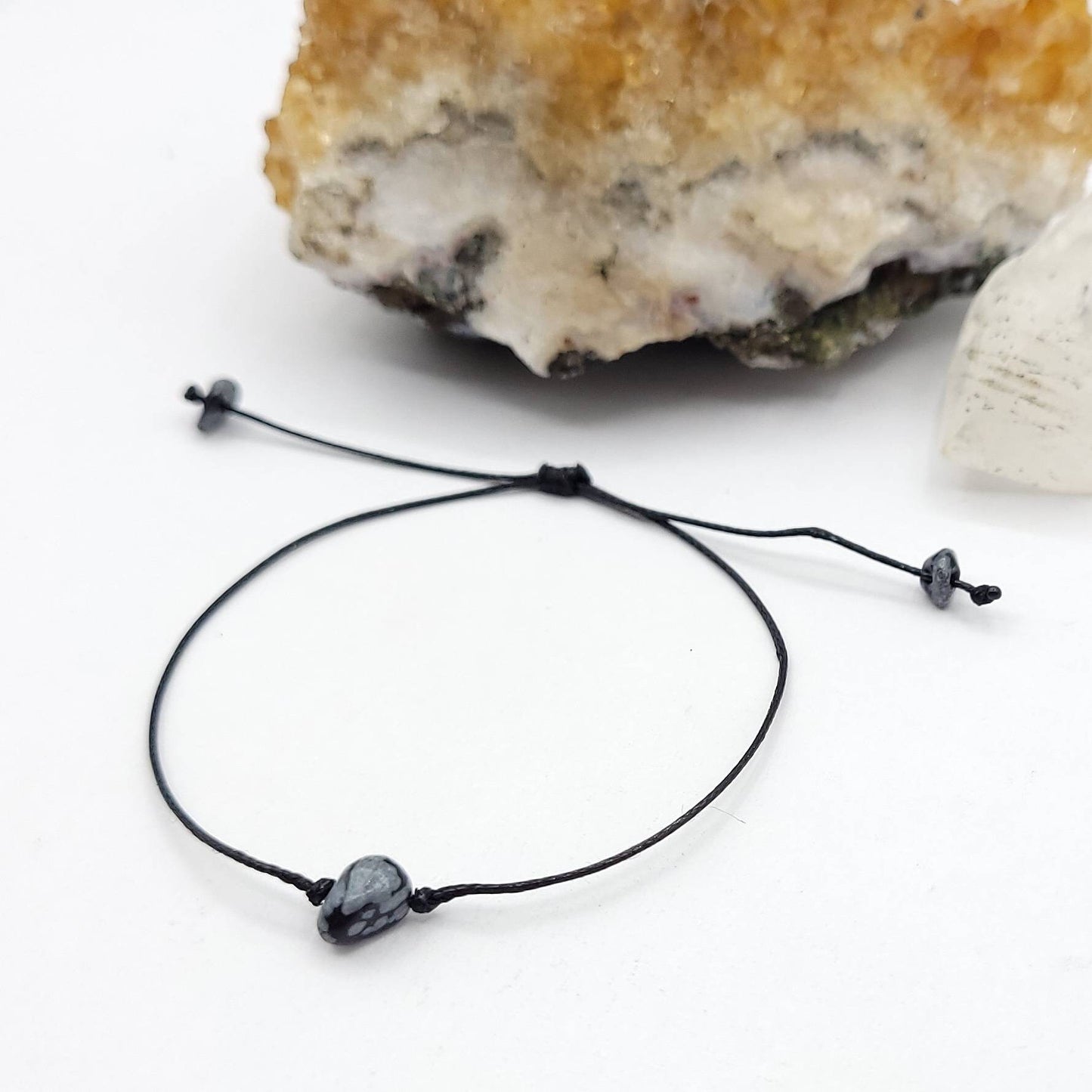 Snowflake Obsidian Bracelet | Promotes Inner Centering and Balance for Body, Mind and Spirit