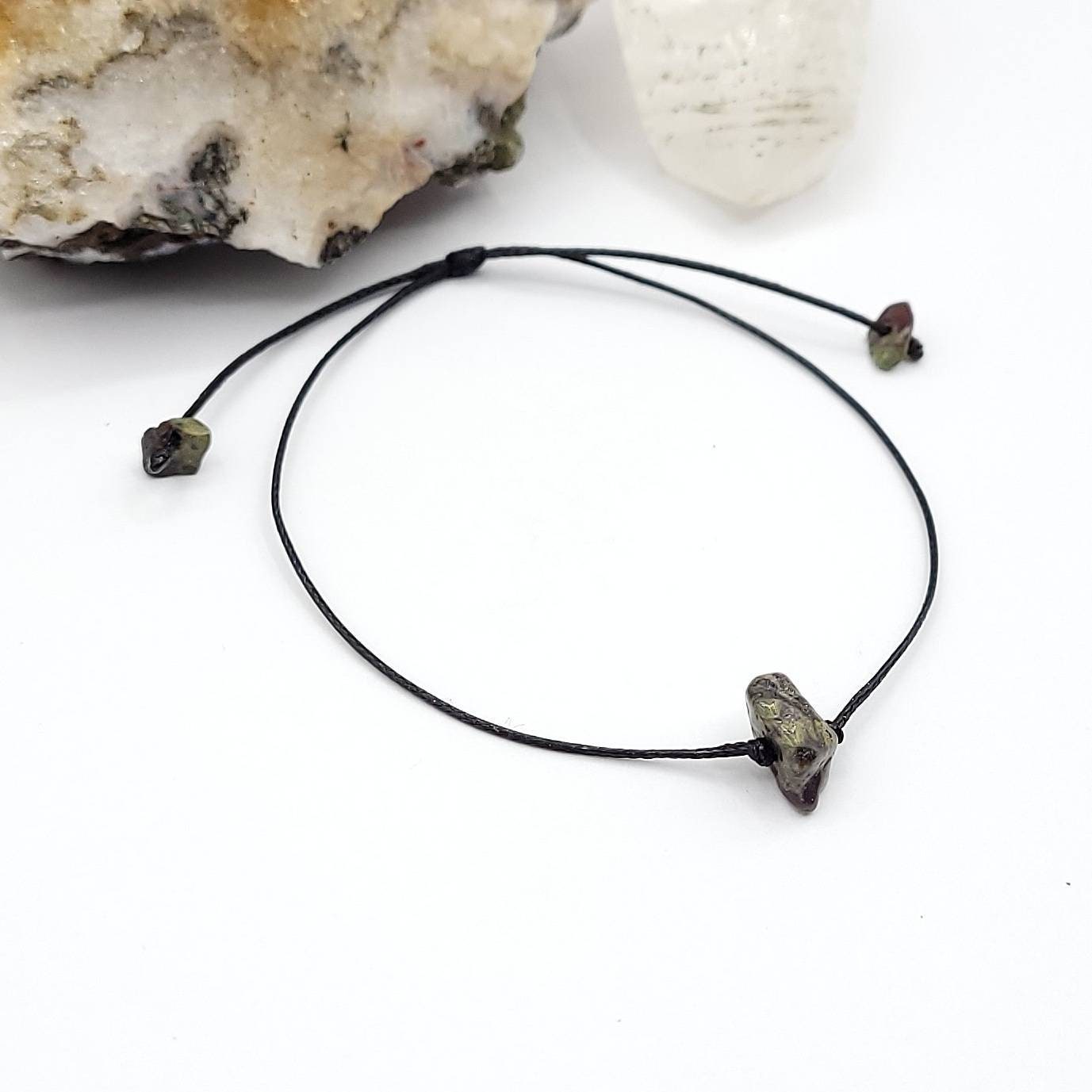 Dragon Blood Jasper Bracelet | Promotes Courage and Balance, Helps Attract Wealth
