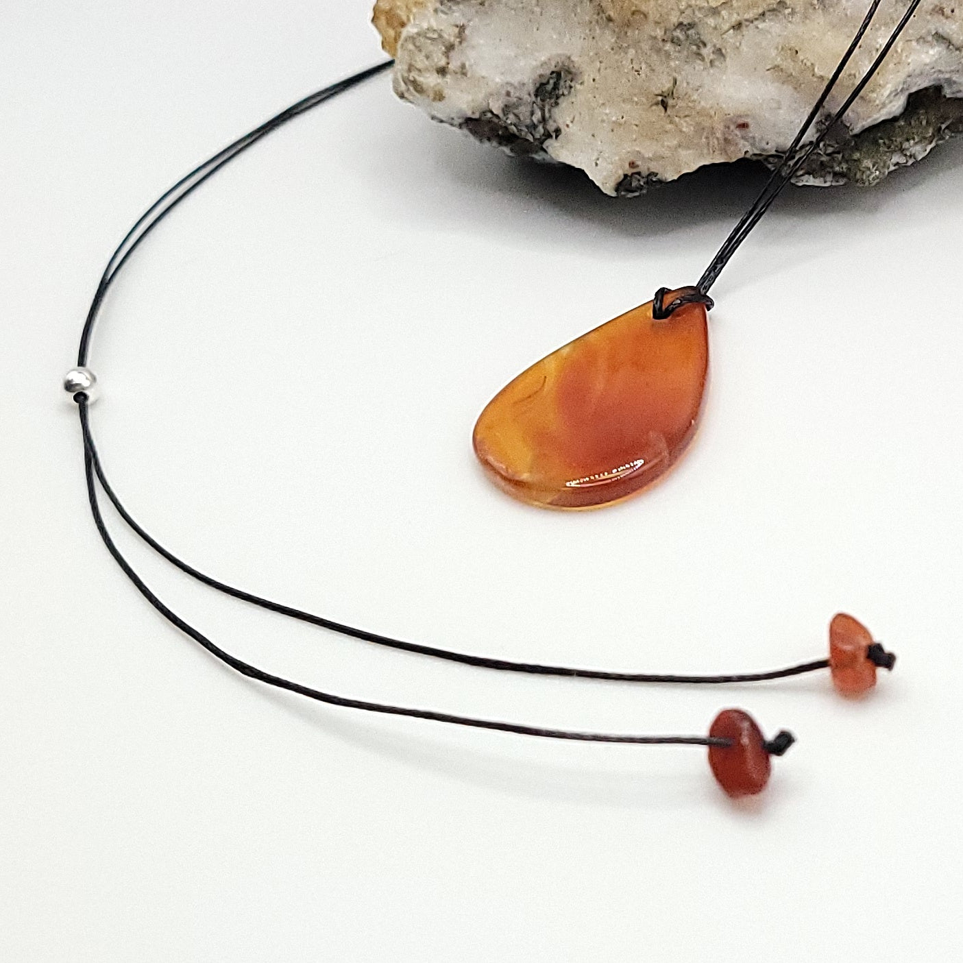 Adjustable Carnelian Crystal Necklace