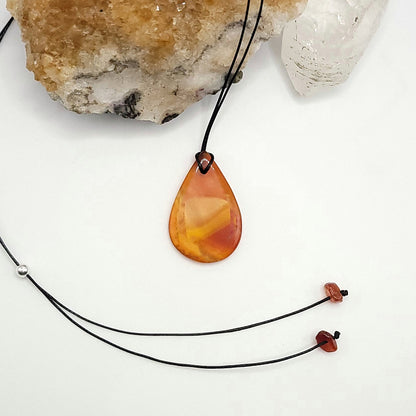 Adjustable Carnelian Crystal Necklace