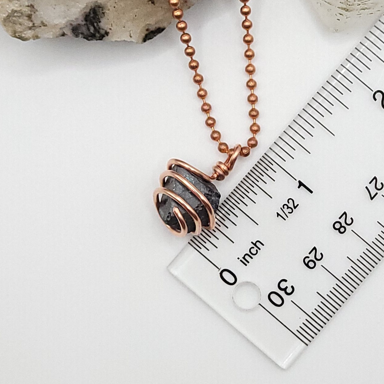 Raw Magnetite Crystal Necklace in Copper