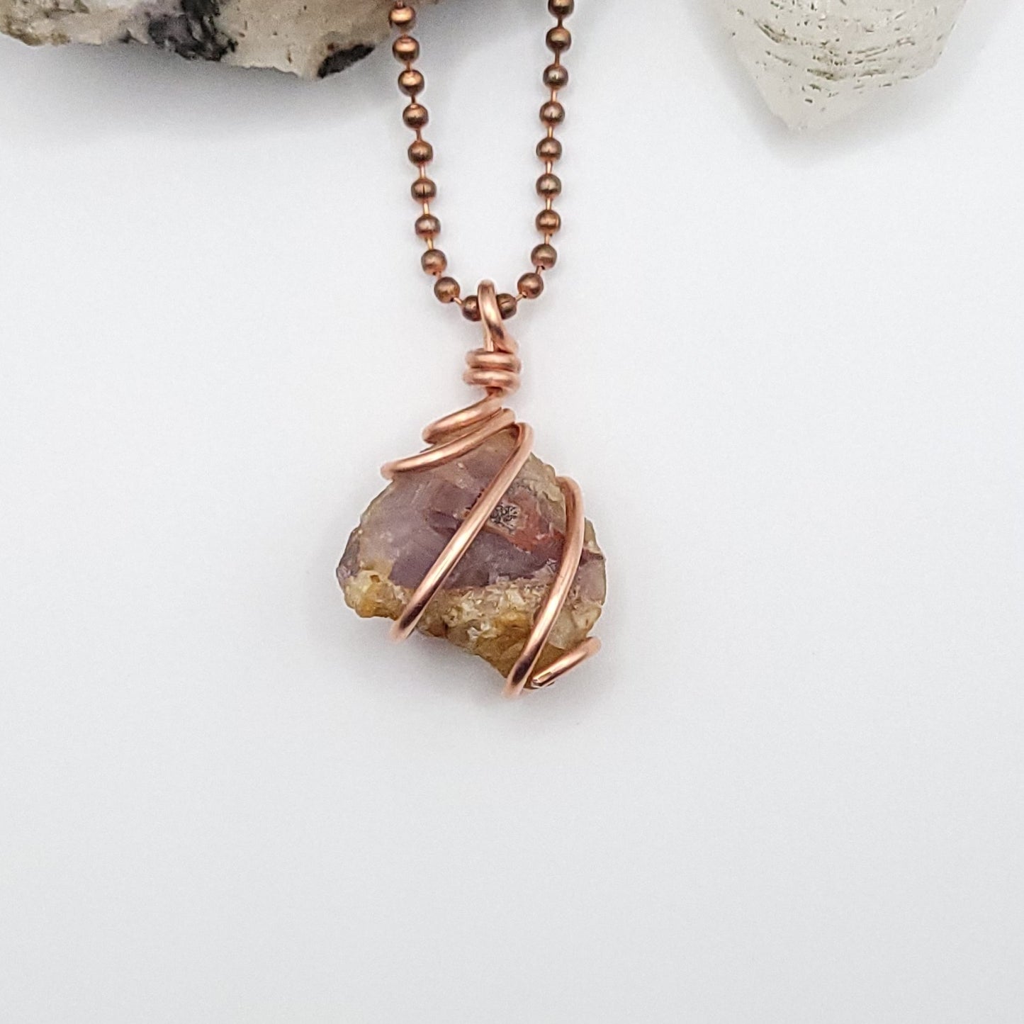 Raw Auralite 23 Crystal Necklace in Copper
