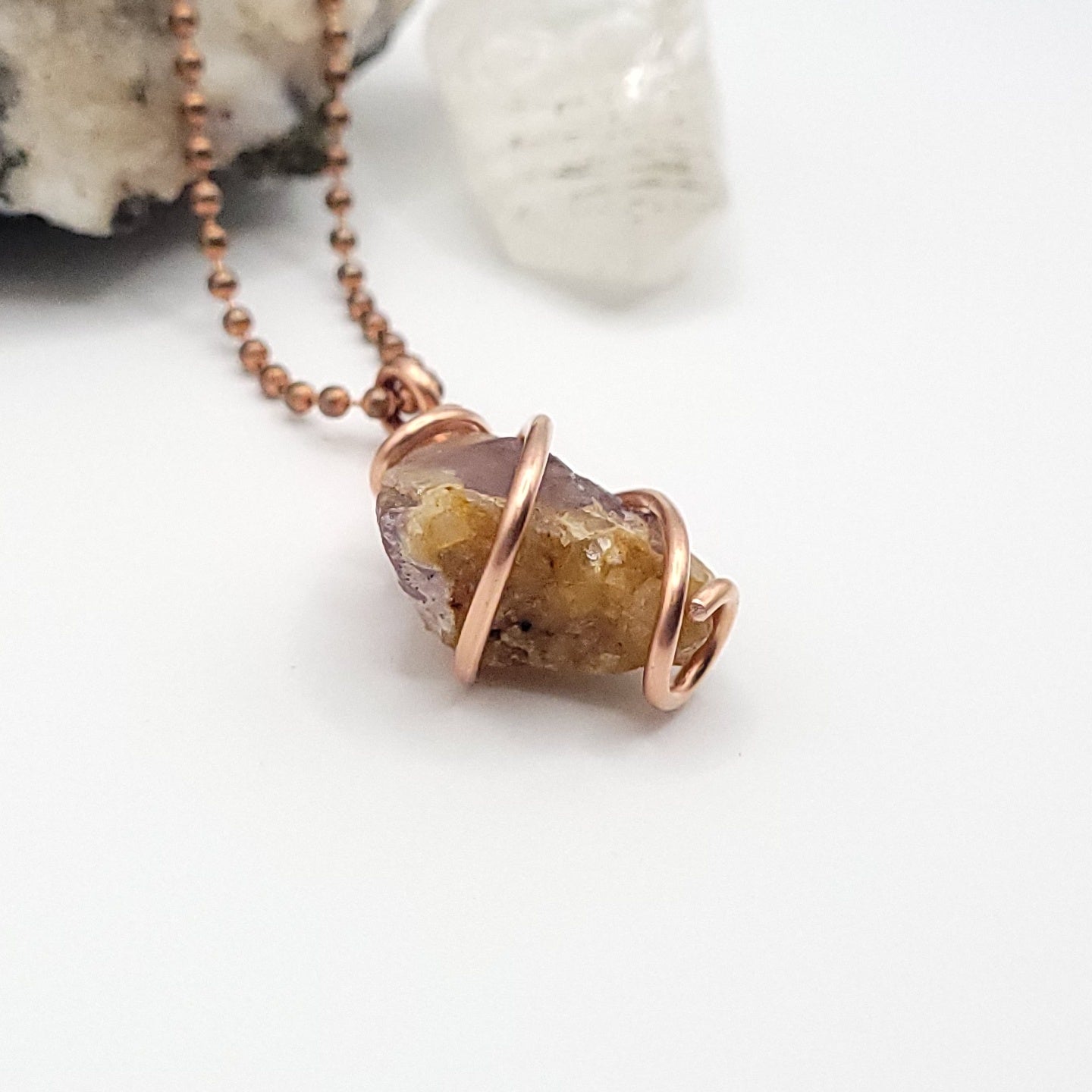 Raw Auralite 23 Crystal Necklace in Copper