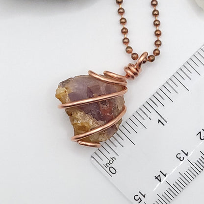 Raw Auralite 23 Crystal Necklace in Copper