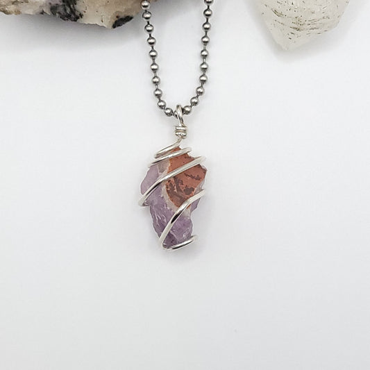 Raw Auralite 23 Crystal Necklace in Silver