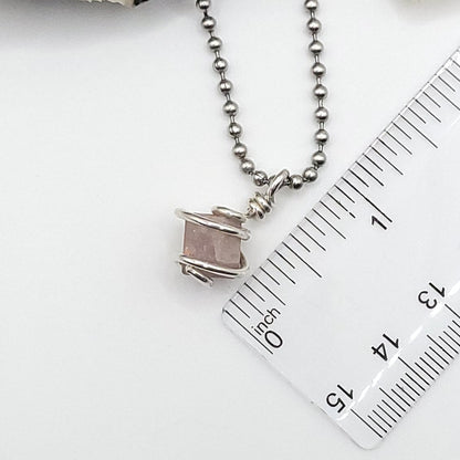 Beta Quartz Crystal Pendant in Silver