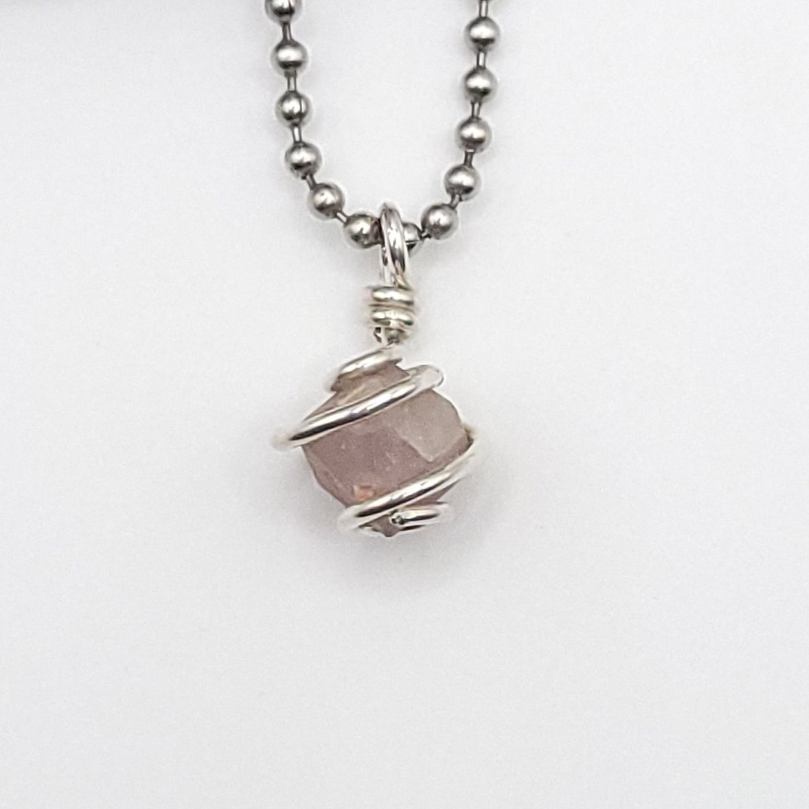 Beta Quartz Crystal Pendant in Silver