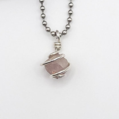 Beta Quartz Crystal Pendant in Silver