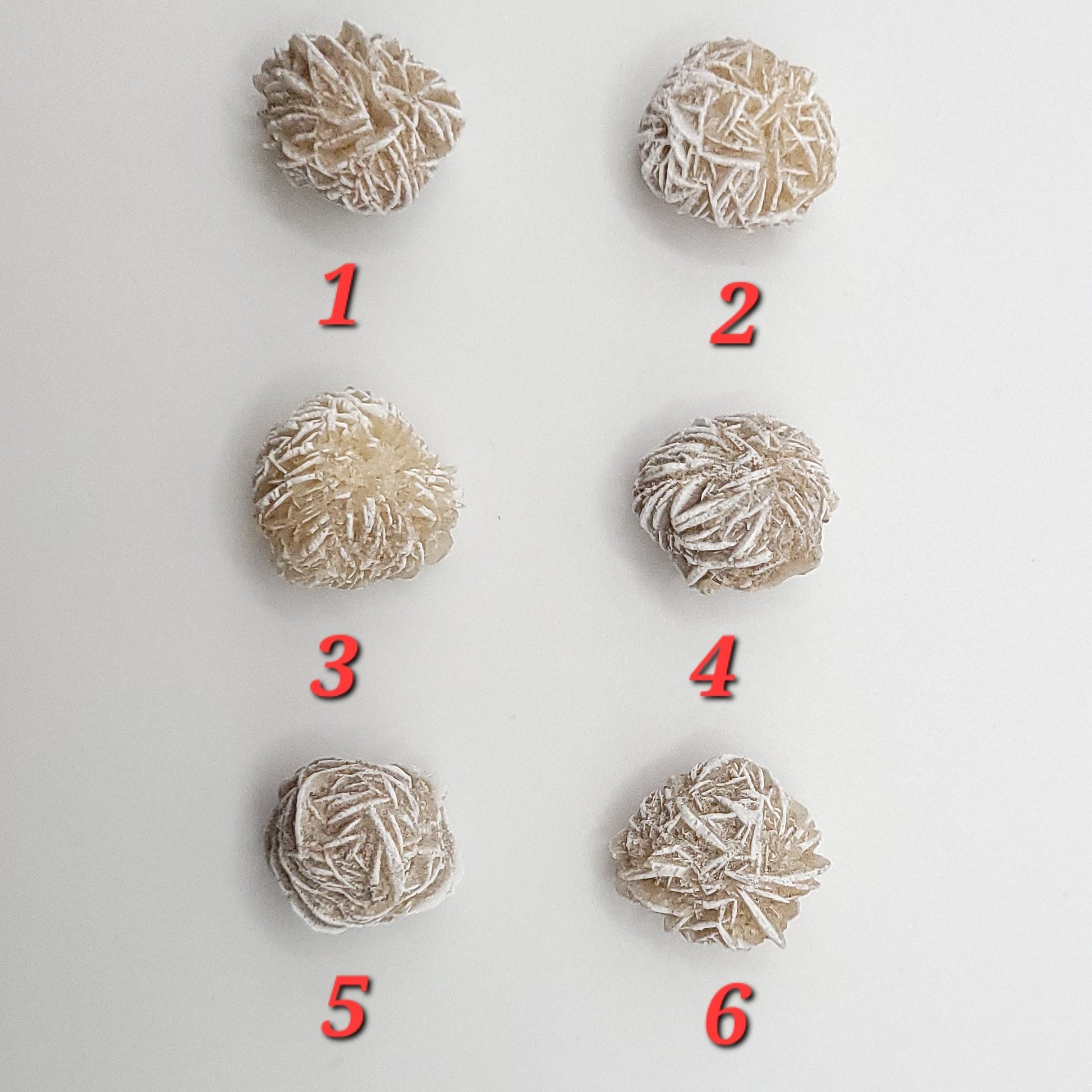 six desert rose selenite options 