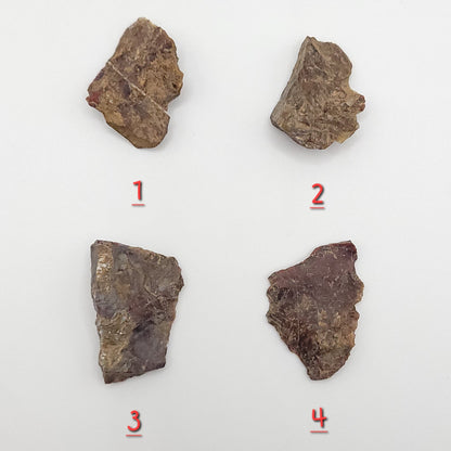 raw pietersite 4 stone choices shown on white background
