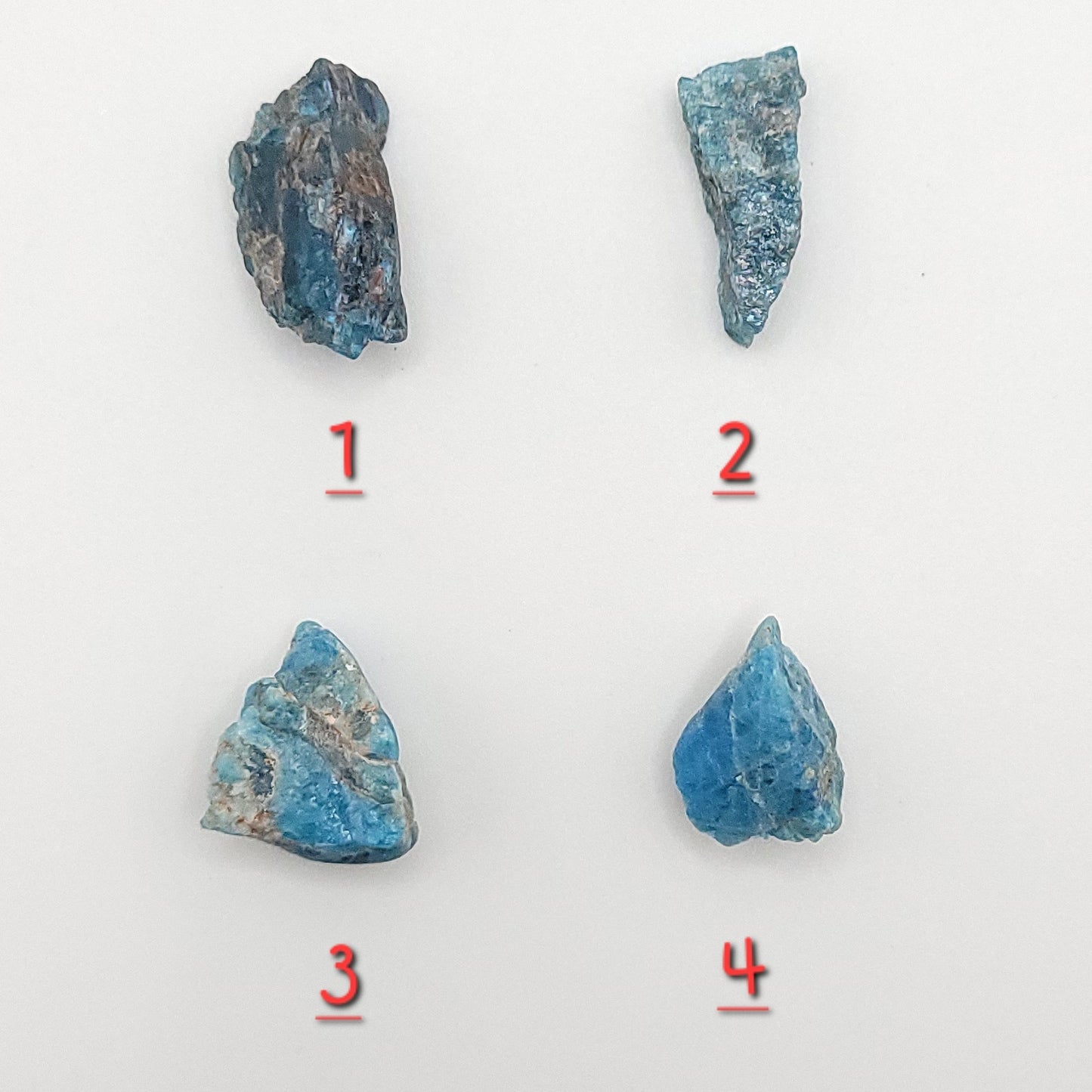 Raw Blue Apatite Crystal Necklace in Copper
