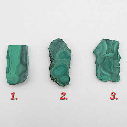 raw malachite necklace stone choices, 3 options
