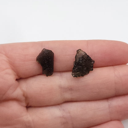 Raw Moldavite Necklace in Gold - Crystal for Transformation