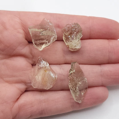 Raw Citrine Necklace in Silver - Crystal for Energy & Abundance