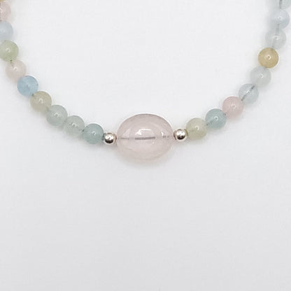 Rose Quartz Evil Eye Necklace – Crystal for Heart Protection