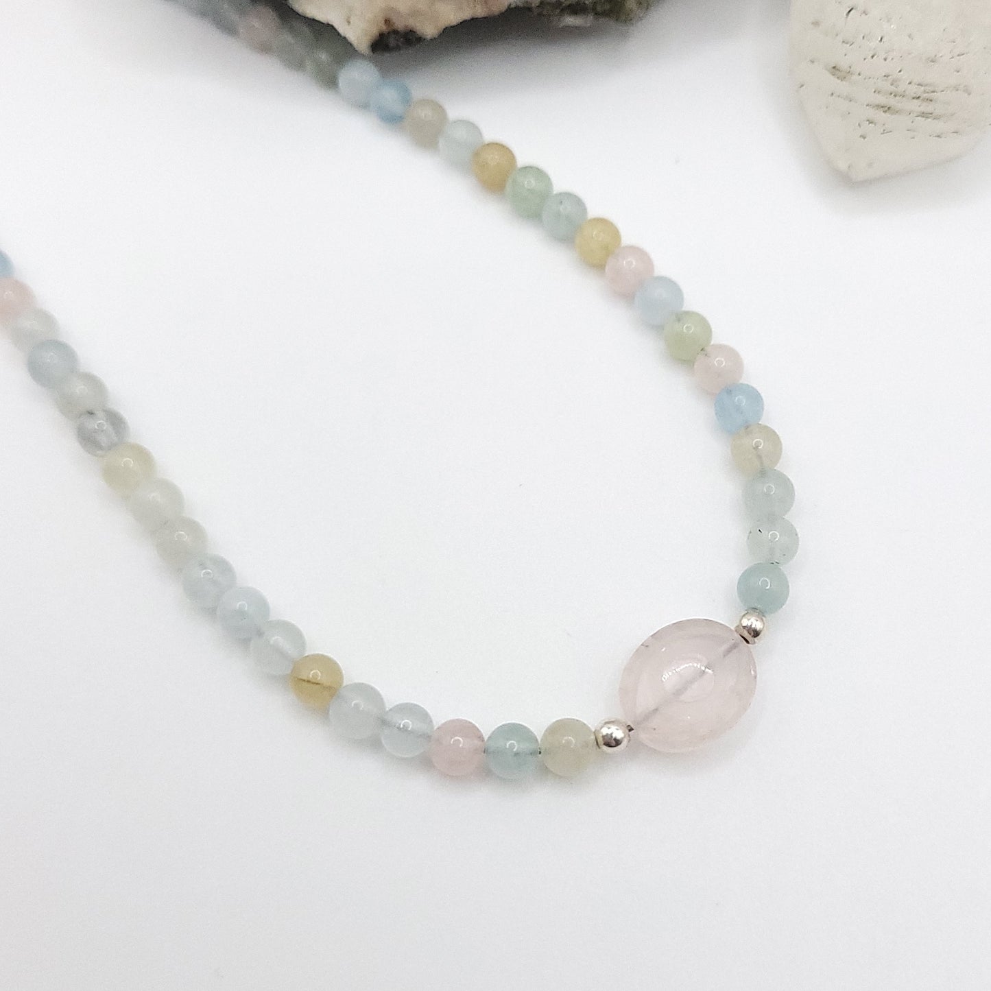 Rose Quartz Evil Eye Necklace – Crystal for Heart Protection