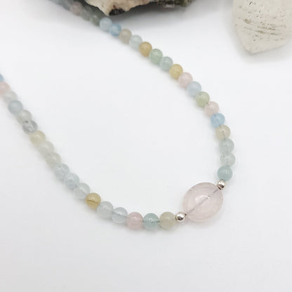 Rose Quartz Evil Eye Necklace – Crystal for Heart Protection