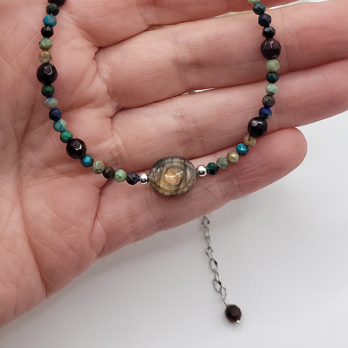 Labradorite Evil Eye Necklace - Crystal for Intuitive Strength