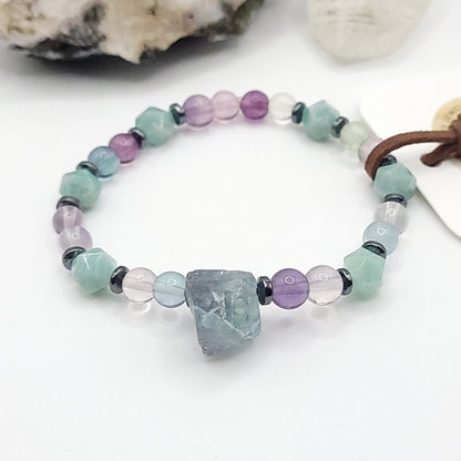 Fluorite & Amazonite bracelet for calm focus