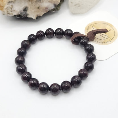 garnet stretch bracelet
