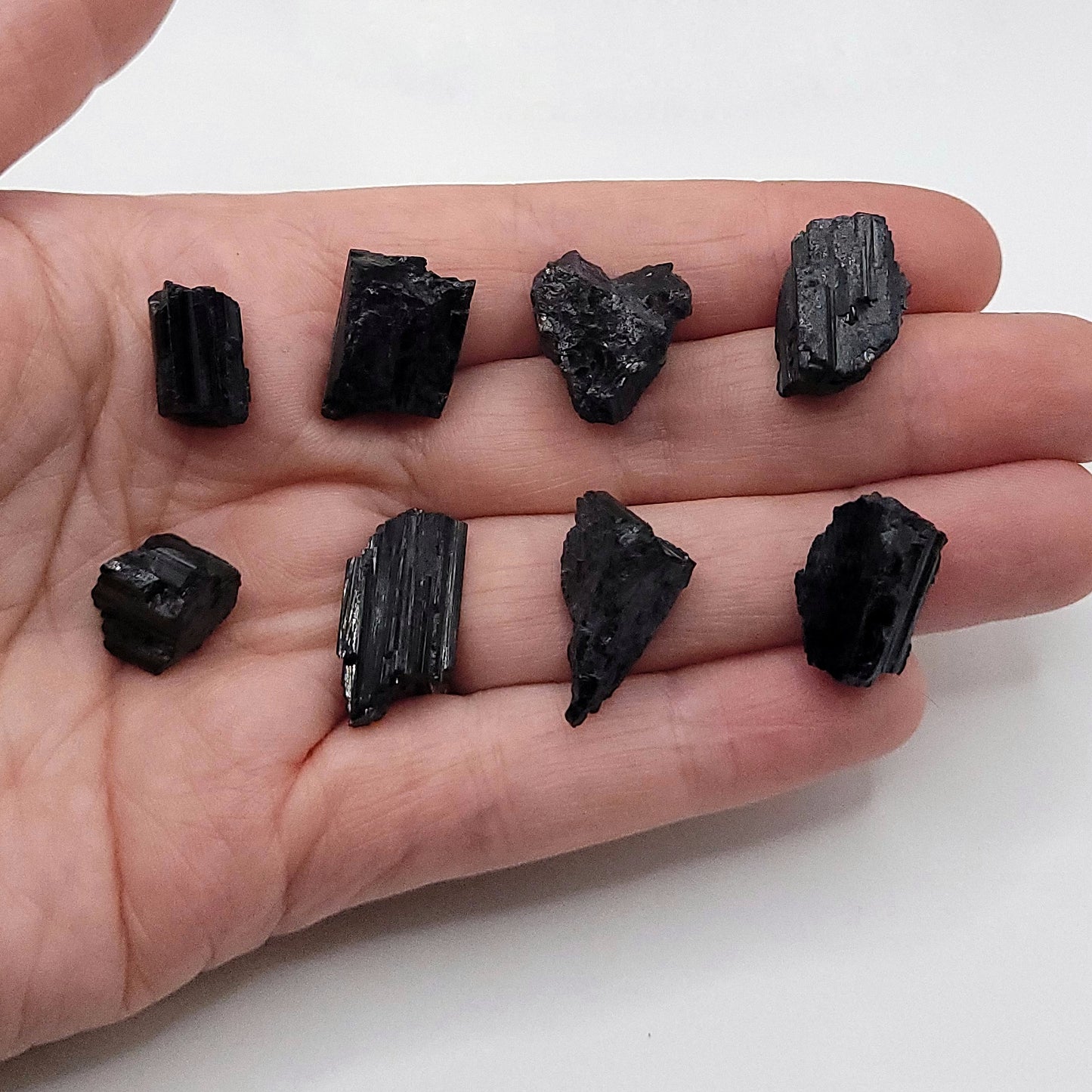 choose from 8 crystal for your raw black tourmaline necklace