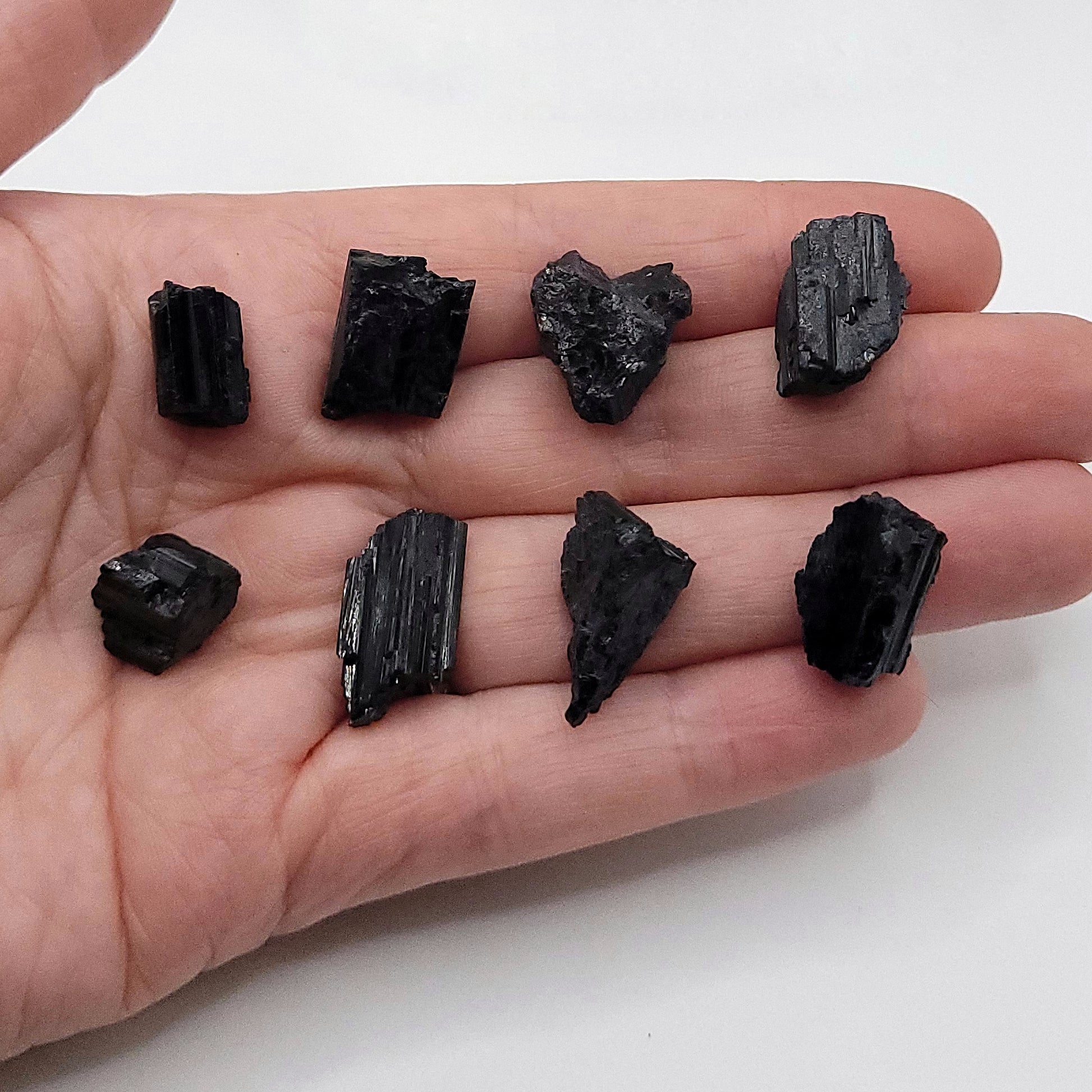 choose from 8 crystal for your raw black tourmaline necklace