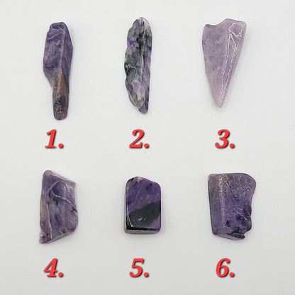 choice of 6 charoite stone to choose from for charoite necklace