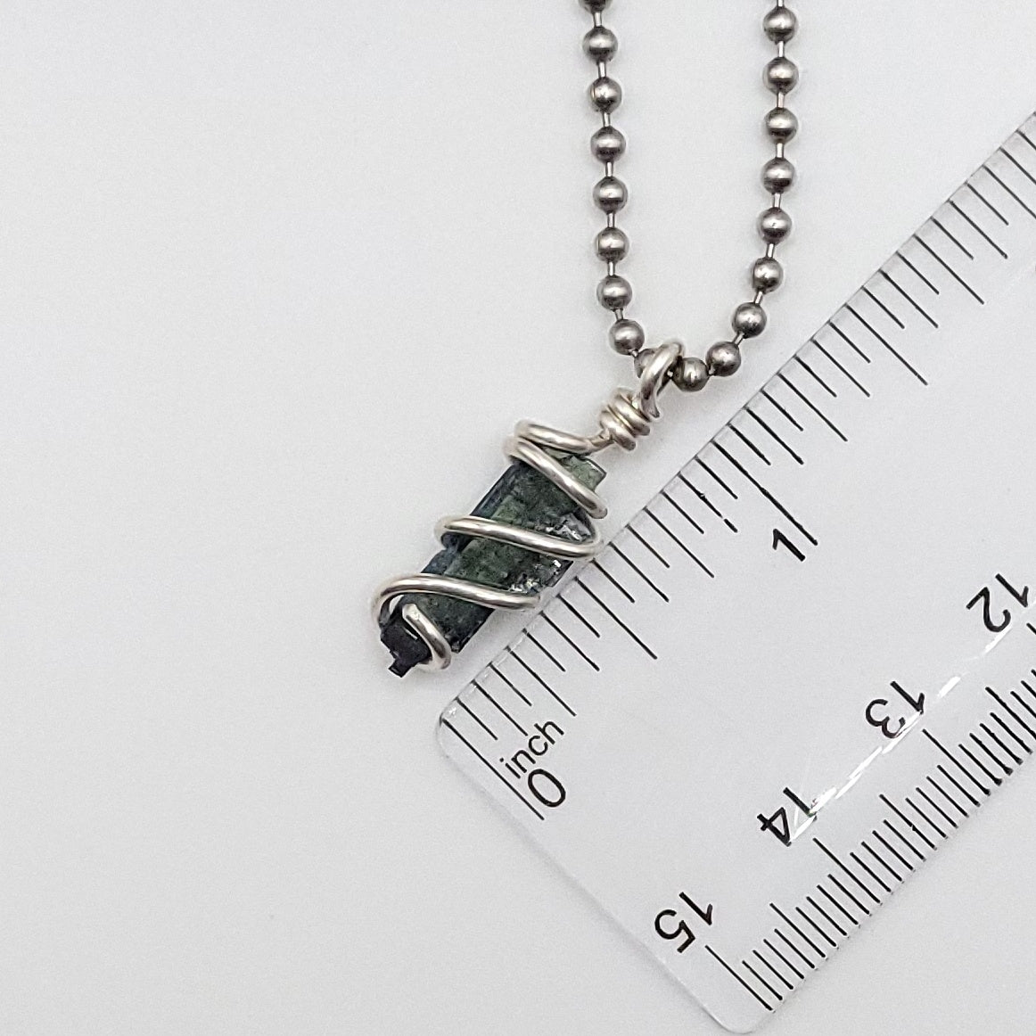 Raw Vivianite Necklace in Silver  - Healing & Truth Crystal