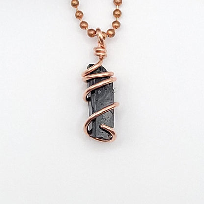 Raw Aegirine Necklace in Copper - Crystal for Protection & Grounding