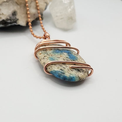 K2 Jasper Necklace in Copper - Crystal for Insight & Grounding