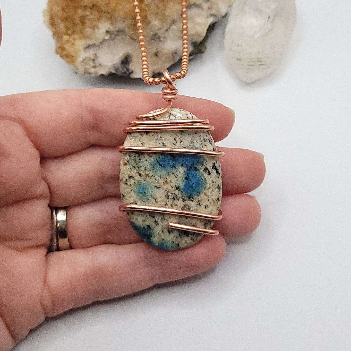 K2 Jasper Necklace in Copper - Crystal for Insight & Grounding