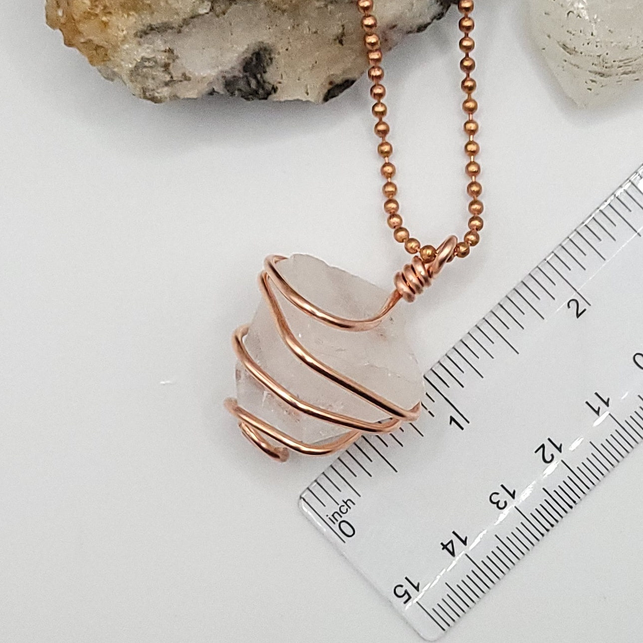 Apophyllite Necklace in Copper - Crystal for Light & Clarity