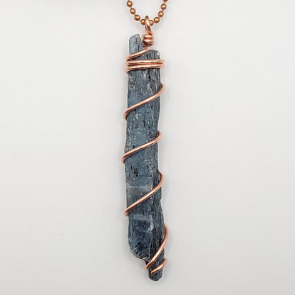 Raw Blue Kyanite Necklace in Copper - Crystal for Clarity & Alignment