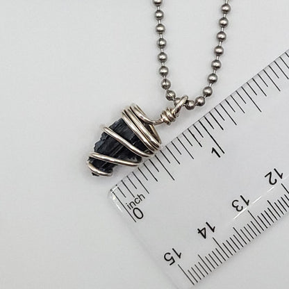Raw Vivianite Necklace in Silver  - Healing & Truth Crystal