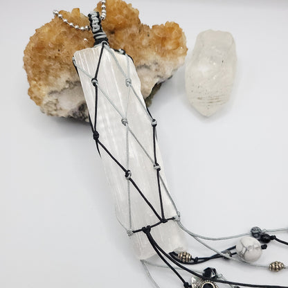 Owl Selenite Crystal Car Charm, Crystal Sun Catcher