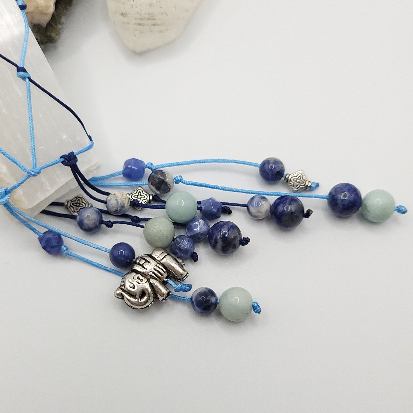 Elephant Selenite Crystal Car Charm - Truth & Courage