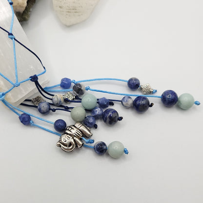 Elephant Selenite Crystal Car Charm - Truth & Courage