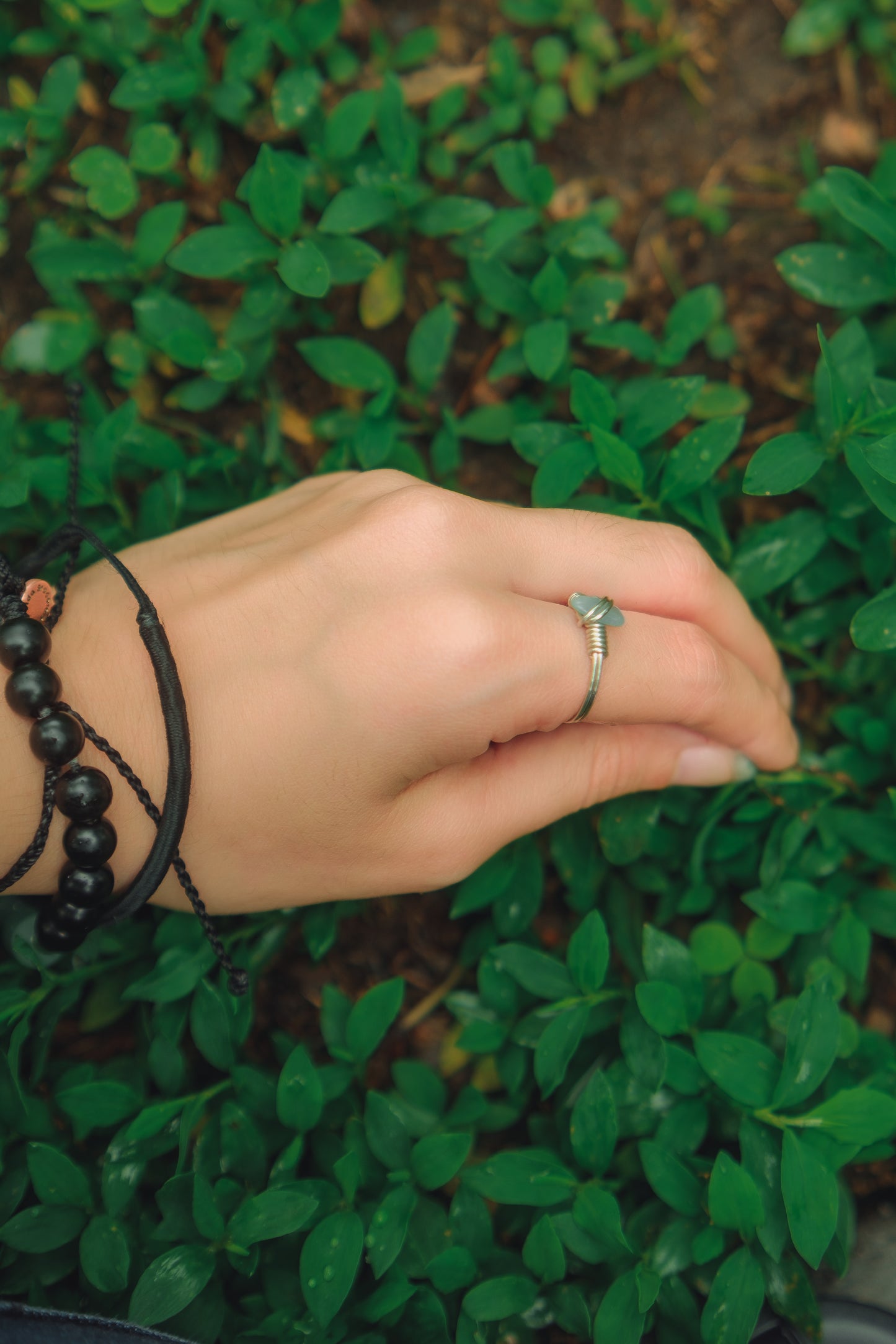 Blue Kyanite Ring, Silver Wire Wrapped Ring