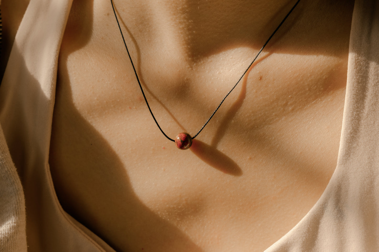 Adjustable Brecciated Jasper Crystal Necklace