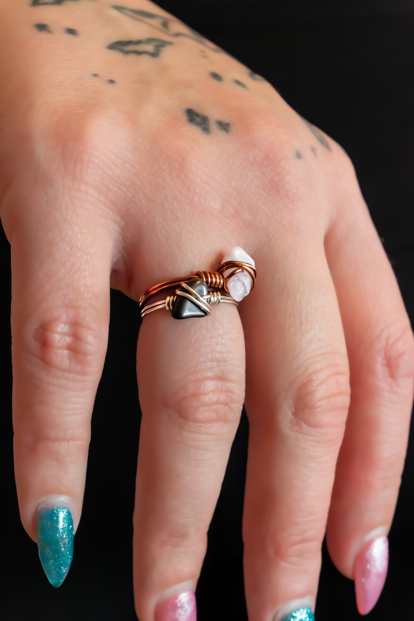 Moonstone Ring in Copper