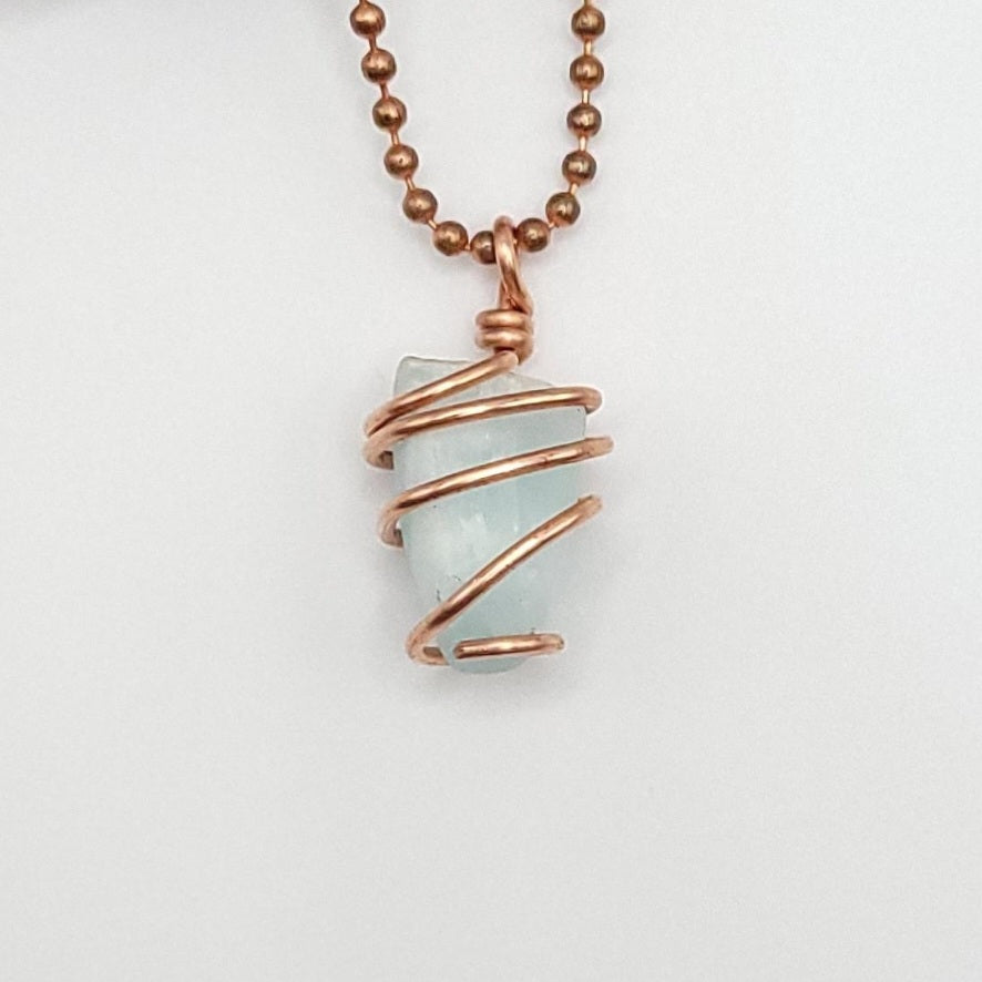 Caribbean Calcite Necklace in Copper – Crystal for Calm & Clarity