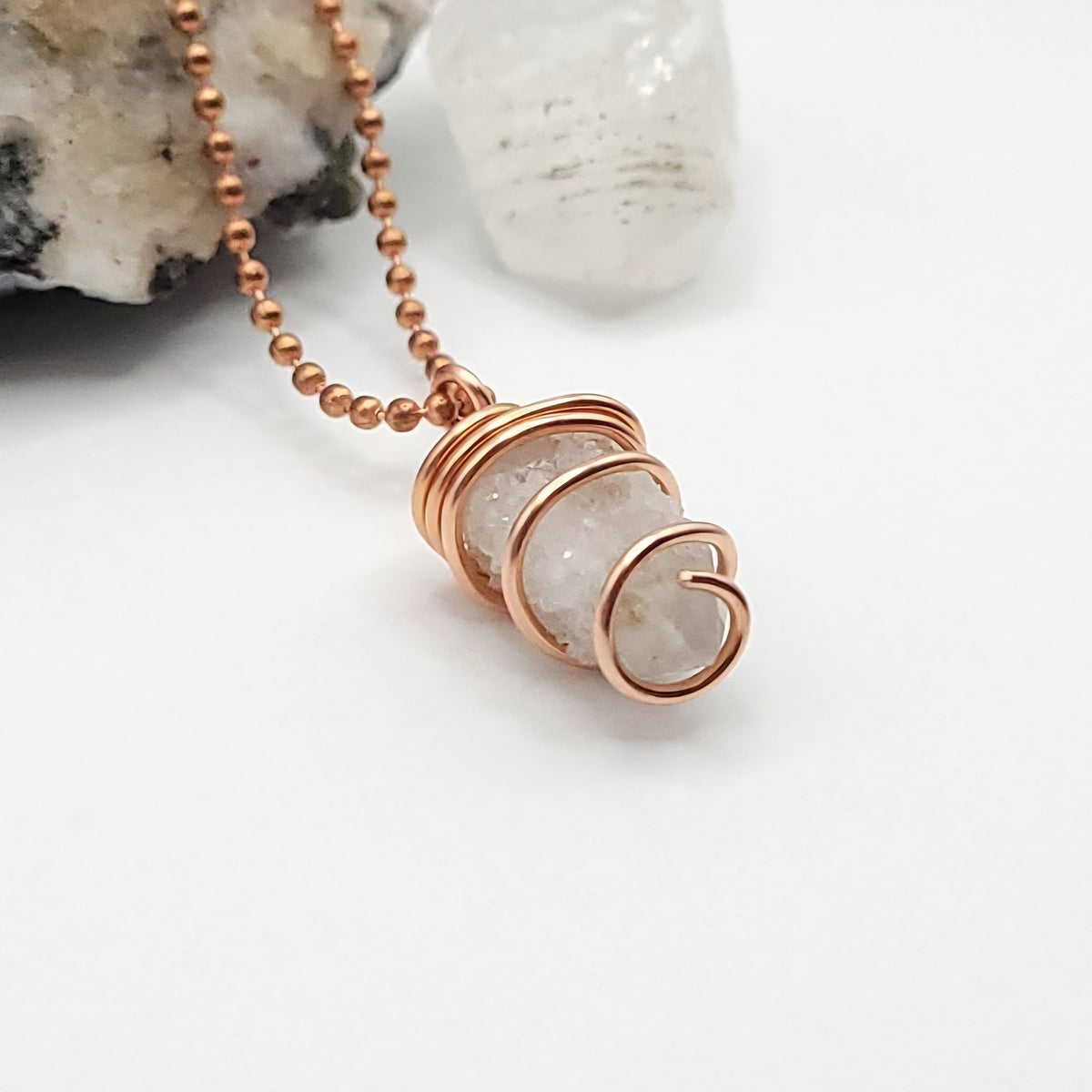 Spirit Quartz Necklace in Copper – Crystal for Harmony & Growth