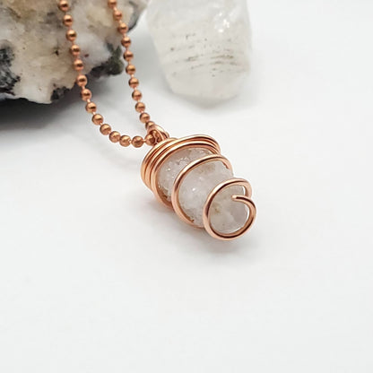 Spirit Quartz Necklace in Copper – Crystal for Harmony & Growth